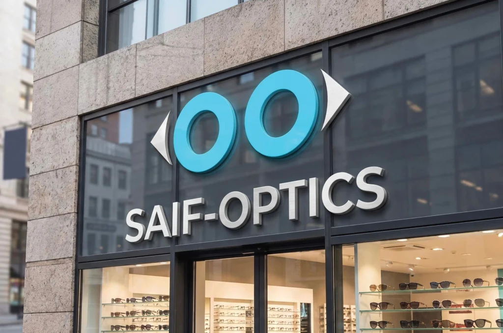 Фасадная вывеска SAIF OPTICS